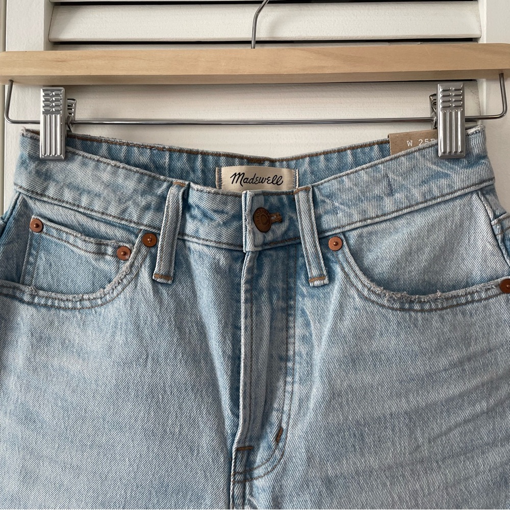 Madewell Light Blue Wide-Leg Denim Jeans - Picture 3 of 7